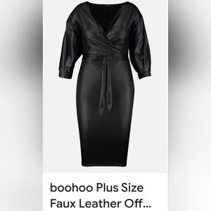 BOOHOO FAUX LEATHER DRESS